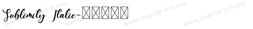Sublimity Italic字体转换